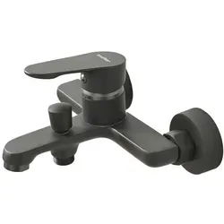 Leziter Colly Wannenfüllarmatur Grau - Moderne Wannenfüllarmatur aus massivem Messing, mit ergonomischem Zinkgriff. Ideal für präzise Warm- und Kaltwasserkontrolle. In eleganten Farben erhältlich, inklusive Montagezubehör für einfache Installation.