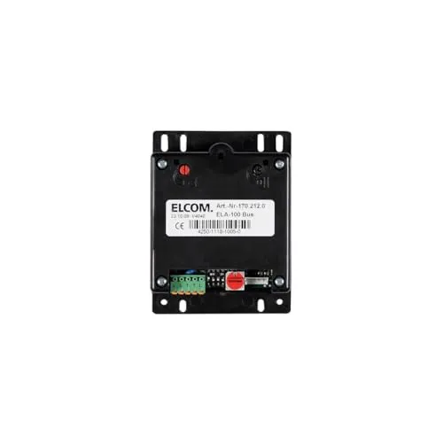 Elcom ELA-100 BUS Türelektronik - Türklingelanlage mit hochwertigem i2Audio Einbau-Türlautsprecher, ideal für moderne Sprechanlagen. Mit Lautstärkeregler, Türöffnerfunktion und Rückkopplungsunterdrückung für klare Kommunikation.
