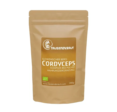 Cordyceps Vitalpilz Pulver BIO (200g) aus den Bergen Sloweniens EU Herstellung