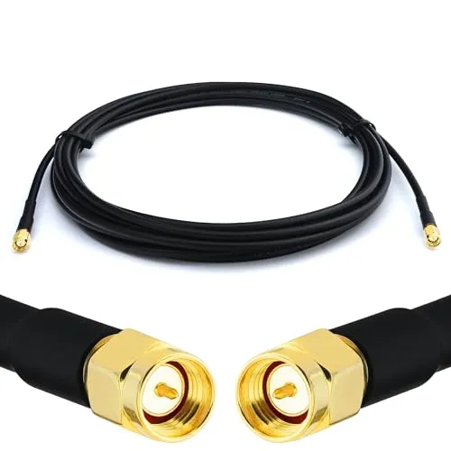 RANGEFUL SMA Stecker auf SMA Stecker RG58 Koaxialkabel 15m — Verlängerung Low Loss antennenkabel 50ohm — für WiFi RF Antenne GSM LTE 4G 5G 6G Router Signalverstärker Lora Ham CB Funk