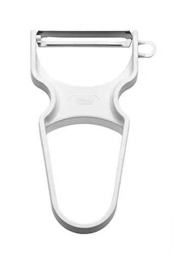 Ritter Sparschäler Weiss - Original aus Deutschland - Hochwertiger Ritter Sparschäler in Weiss. Mit robustem Edelstahlmesser und ergonomischem Griff für müheloses Schälen. Spülmaschinengeeignet und ideal für die tägliche Nutzung.