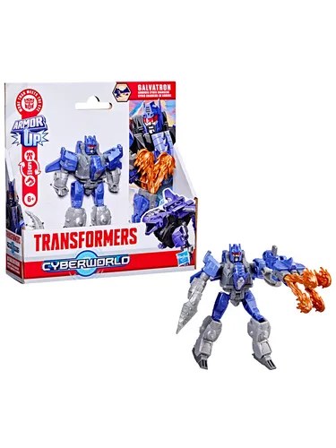 Transformers Cyberworld Galvatron Armoured Cyber Changers 10 cm - Galvatron Figur (10 cm) aus Transformers CYBERWORLD – verwandelt in 4 Schritten vom Roboter in einen Drachen. Mit Flammenblaster, ideal für kreative Spielwelten. Perfekt für Kinder ab 6 Jahren!