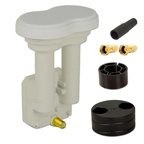 WILTAnet PremiumX Monoblock Single PXMB-3SW Weiß LNB 0,1dB HDTV FullHD für 80-85cm Schüssel 2X F-Stecker