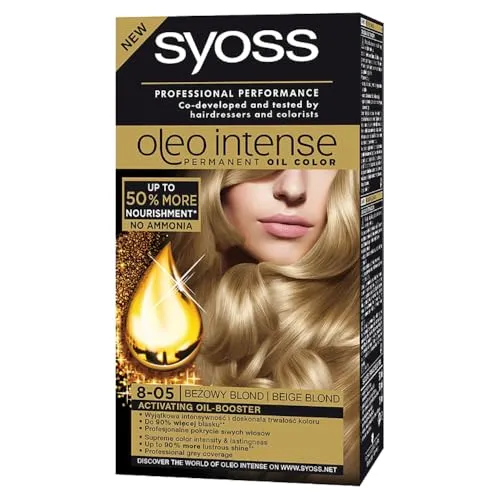 Syoss Oleo Intense Permanent-Haarfarbe mit Öl Farbton 8-05 Beige Blond 1 St.