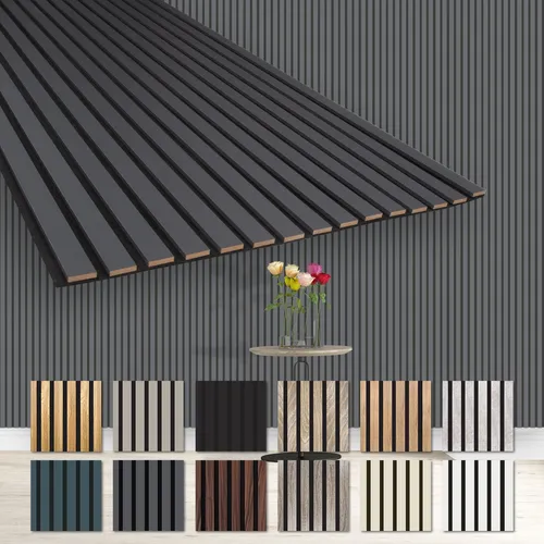 Hexim Wanddekoobjekt AP05 - Akustikpaneele für stilvolle Innendekoration - Deko-Objekte: Flexible Lamellenwand aus MDF, schalldämmend und ideal für eine moderne Raumgestaltung.