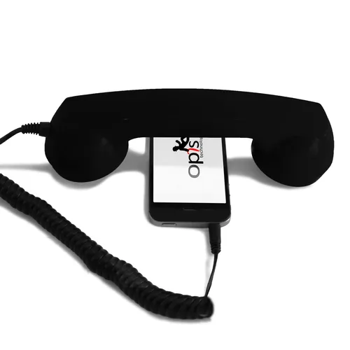 Opis 60s Micro: Retro Telefonhörer für Handy mit USB-C Adapter - Kopfhörer Adapter, stilvoll telefonieren mit klassischem Design und reduzierter Strahlung. Kompatibel mit USB-C und 3.5mm Klinke für die meisten Smartphones.