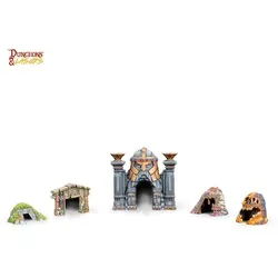 Archon Studio - DNL0075: Dungeons & Lasers Expansion Set: ENTRANCES PACK - Gebäude: Hochwertiges Kunststoff-Kit für beeindruckende Dungeons, ideal für kreative Spieler und Tabletop-Enthusiasten.