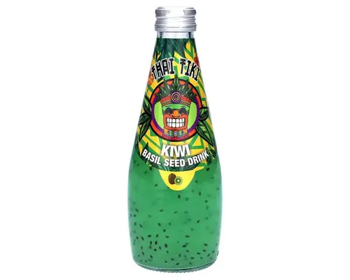 Thai Tiki Softgetränk, Thai Tiki Kiwi Basilikumsamengetränk Basil Seed Drink 290 ml