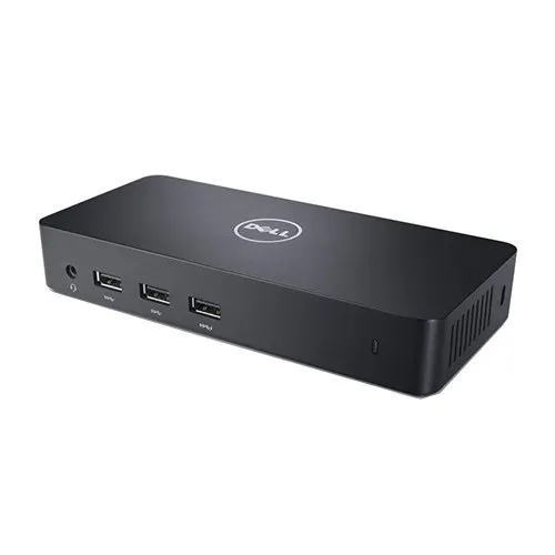 Dell USB 3.0 Ultra HD/4K Triple Display Dockingstation (D3100) - Erneuert - Vielseitige Laptop-Dockingstation mit 3 Monitoranschlüssen und zahlreichen USB-Ports. Ideal für effizientes Arbeiten mit mehreren Displays und zuverlässiger Verbindung.