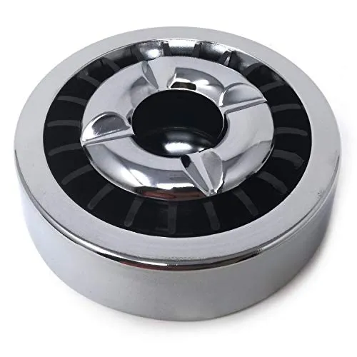 Starlet24® Gluttöter Aschenbecher für draußen - Silber - Robuster Metall-Aschenbecher mit abnehmbarem Innenteil für einfache Reinigung. Ideal für Balkon, Terrasse und Gastronomie. Praktisches Design mit 21 Öffnungen für Zigarettenstümmel.