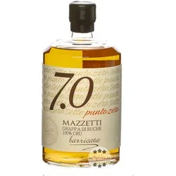 Mazzetti Grappa 7.0 di Ruché Barricata - Edler Holzfassgelagerter Grappa aus Piemont, Italien. Genießen Sie den einzigartigen Geschmack der 0,7 Liter-Flasche von Mazzetti d‘Altavilla.