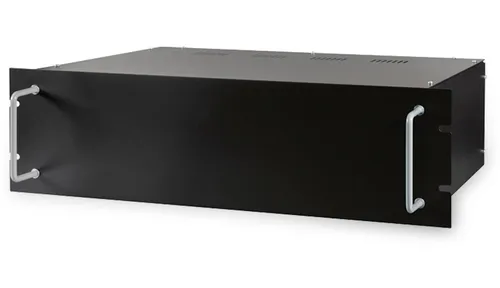 Sintron Rack-Leergehäuse 480 mm (19"), 3 HE - Robustes 19" Rackgehäuse aus 1,2 mm Stahlblech, schwarz lackiert. Ideal für die Rackmontage, inklusive Montagesatz und Belüftungsschlitzen für optimale Luftzirkulation.