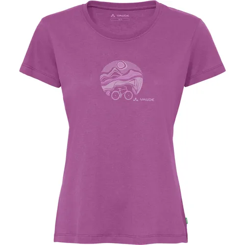 Vaude Damen Cyclist V T-Shirt - Größe XS, lila - Luftiges Damen-T-Shirt aus hautfreundlichem Lyocell, ideal für Mountainbiken und Wandern. Genießen Sie höchsten Tragekomfort bei Ihren Outdoor-Abenteuern.