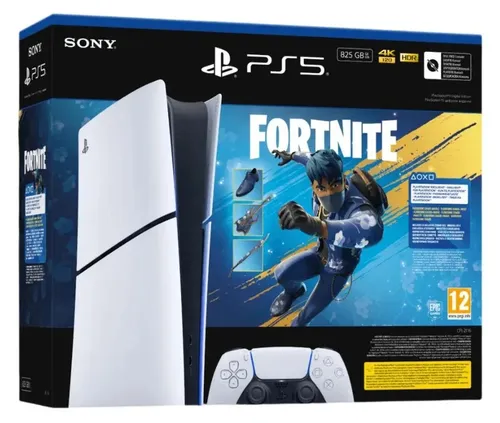 Playstation 5 Digital-Edition 825 GB - Fortnite Bundle - Erlebe die digitale PS5 mit 825 GB Speicher und dem exklusiven Fortnite Erblühendes-Chaos-Paket. Blitzschnelles Laden und immersive Spielerlebnisse dank haptischem Feedback und 3D-Audio.