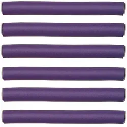 Efalock Flex-Wickler Lila, Ø 21 mm – 6 Stück - Biegsame Lockenwickler für kreative Frisuren. Mit einer Länge von ca. 18 cm sind sie ideal für vielfältige Stylings. Perfekt für den professionellen Einsatz.