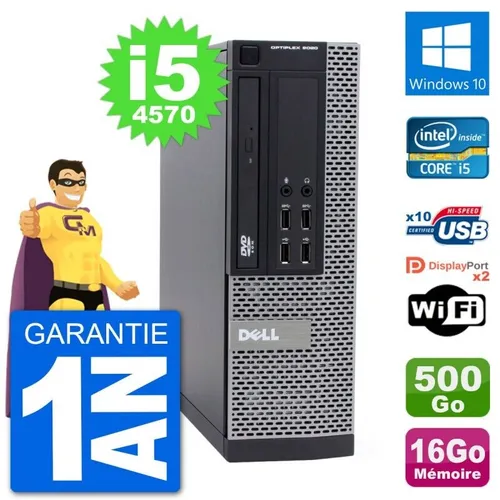 Dell PC 9020 SFF - Intel Core i5, 16 GB RAM, 500 GB HDD - Tower-PCs mit Windows 10, ideal für Home Office und Multitasking, generalüberholt für hohe Zuverlässigkeit.