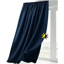 Beautex Verdunkelungsvorhang - Blickdicht und stilvoll in Navyblau - Gardinen mit Kräuselband, perfekt zum Abdunkeln und für mehr Privatsphäre, pflegeleicht bis 30 Grad waschbar, ideal für Schlafzimmer und Wohnräume.