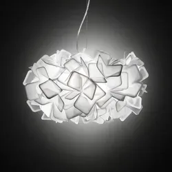 Slamp Clizia Pendelleuchte weiß | medium (Ø 53cm) - Lampen: Exquisite Pendelleuchte mit einzigartigem Design, inspiriert von der Natur. Sie zaubert stimmungsvolle Lichtspiele und bringt Freude in jeden Raum.
