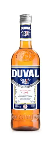 Duval Pastis de Marseille Obstbrand 0.7 l - Traditionell hergestellter Pastis de Marseille mit erlesenen Zutaten und einem einzigartigen Kräuter- und Gewürzprofil. Ideal zum Verschenken oder für den eigenen Genuss.