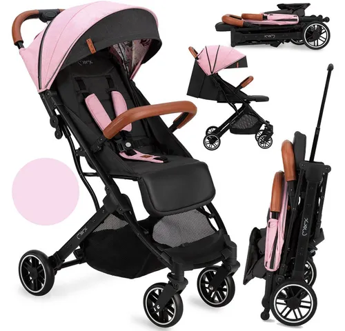 MoMi ESTELLE Poussette Pliante 6-15 kg - Praktischer Kinderwagen für Kinder ab 6 Monaten, leicht und handlich mit nur 7,5 kg. Ideal zum Shoppen dank hervorragender Dämpfung und geräumigem Einkaufskorb.