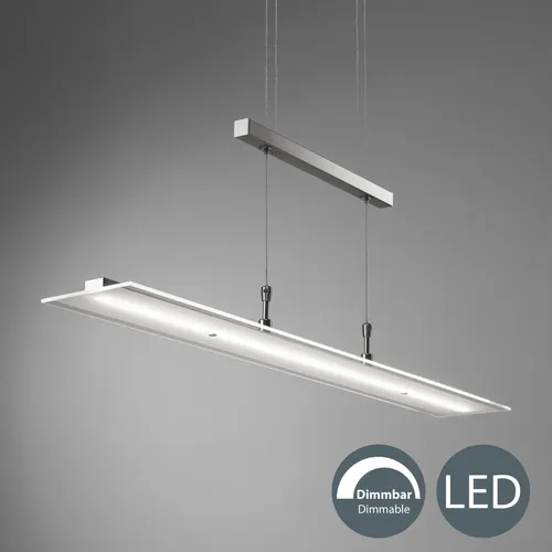 B.K.Licht LED Pendelleuchte - Höhenverstellbar & dimmbar über Touch - Hängeleuchte für Esszimmer und Wohnzimmer, stufenlos dimmbar und höhenverstellbar von 95 bis 175 cm, warmweiße Lichtfarbe für gemütliche Atmosphäre.