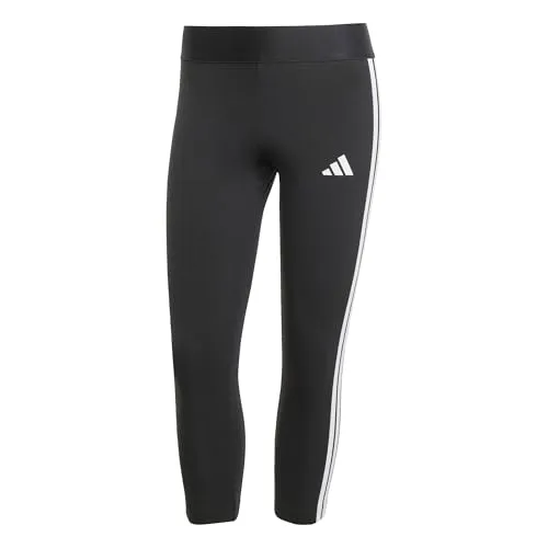 adidas Sportswear Leggings W 3S 34 LEG (1-tlg) schwarz L - Trainingsbekleidung aus 93% Baumwolle, 7% Elasthan, mit sportlichem TIGHT-Schnitt für optimalen Komfort beim Laufen in 7/8-Länge.
