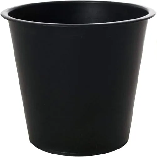 VIVANNO Runder Kunststoffeinsatz Blumenkübeleinsatz Pflanzkübel-Einsatz Schwarz D24 x H24 cm
