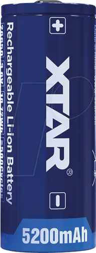 XTAR 26650-5200 - Industriezelle, 26650, 3,6 V, 5200 mAh, 1er-Pack