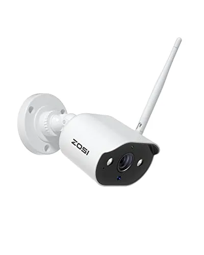 ZOSI 3MP Add-on WLAN Überwachungskamera - Überwachungskamera für ZOSI NVR Systeme, HD Nachtsicht bis 100ft, ideal für Innen- und Außeneinsatz, bietet scharfe Bilder bei Tag und Nacht.