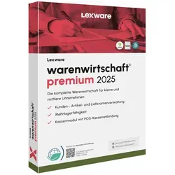 Lexware Warenwirtschaft Premium 2025 - Abo Software - Office-Software mit integriertem Online-Banking, Kassenmodul und Unterstützung für bis zu 5 Arbeitsplätze. Ideal für effizientes Warenmanagement!