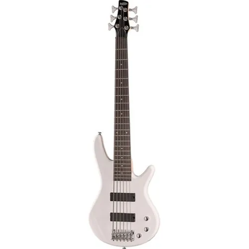 Ibanez GSR186-PW Bass in Pearl White - GSR-Serie, Korpus aus leichtem Okoume, mit hochwertigem Purpleheart-Griffbrett für exzellenten Klang und Spielkomfort.