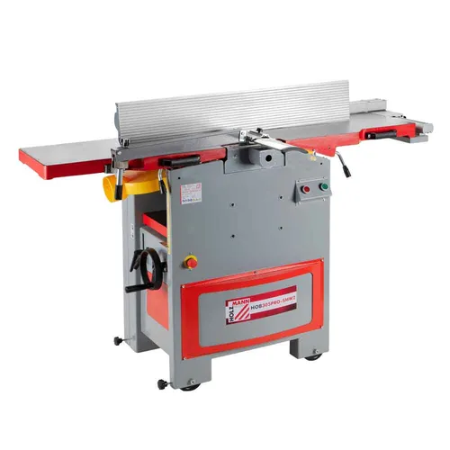 Holzmann Abricht-Dickenhobelmaschine HOB305PROSMW2 400V - Elektrohobel mit Spiralmesser und 24 HM-Wendeschneidplatten für präzise Ergebnisse. Ideal für anspruchsvolle Holzarbeiten mit max. Abrichtbreite von 304mm.
