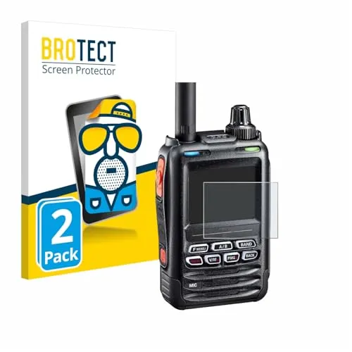 BROTECT Entspiegelungs-Schutzfolie für Yaesu FT-5DE/DR (2 Stück) Matte Displayschutz-Folie, Anti-Reflex, Anti-Fingerprint