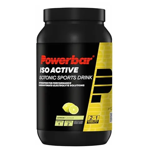 Powerbar Isoactive Sportgetränk 1320 g - Lemon Geschmack - Energieriegel & Getränke, ideal für optimale Hydration und Energie beim Sport, mit erfrischendem Zitronengeschmack.