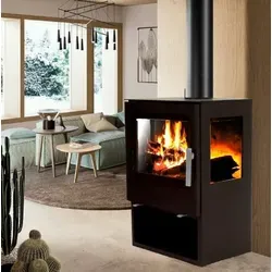 Panorama Kaminofen 9.8kW - Eleganter 3-Scheiben Holzofen - Kaminöfen mit 9.8kW Heizleistung, großen Sichtscheiben und hoher Energieeffizienz. Genießen Sie das Flammenspiel und die gleichmäßige Wärmeverteilung in Ihrem Wohnraum.