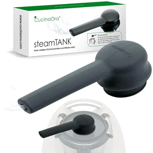 CucinaOra SteamTANK 2.0 für Thermomix - Zubehör für Küchenmaschinen – BPA-freies Silikon, temperaturbeständig bis 230°C und sorgt für eine saubere Küche dank Dampfabsaugaufsatz. Innovatives Design für besseres Kochen!