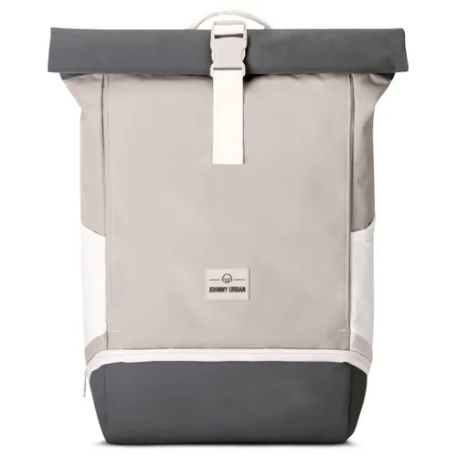 Johnny Urban Allen Medium in Sand Grau - 15.5 Liter Rolltop Rucksack, stilvoll und nachhaltig für Abenteuer im Alltag