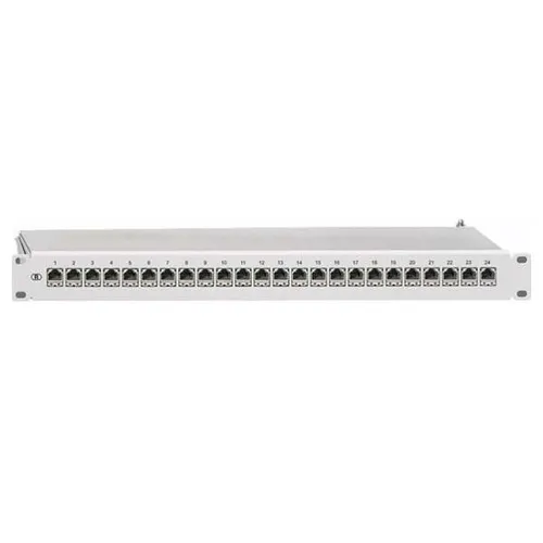 Rutenbeck 232101100 ClassEA U-Patchpanel 24 RJ45 - Leitungs- & Kabelverbinder: Ungeschirmtes 19"/1 HE Patchpanel mit 24 RJ45-Steckbuchsen, ideal für 10 Gigabit-Ethernet-Netzwerke und einfache Direktmontage.