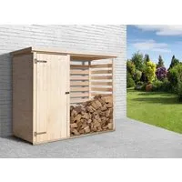 Weka Multifunktions-Schrank 240 cm x 90 cm - Aschesauger für den Garten, bietet großzügigen Stauraum mit 240 cm Breite und 90 cm Tiefe, gefertigt aus robustem, naturbelassenem Fichtenholz für Langlebigkeit.
