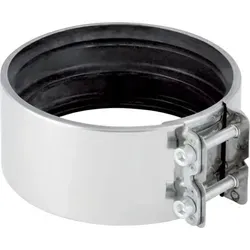 Geberit 359434002 Übergangsspannverbinder Edelstahl - Sanitärinstallation, ideal für die Gebäudeentwässerung und zum zuverlässigen Verbinden von Rohren mit EPDM-Dichtung für optimale Dichtheit.