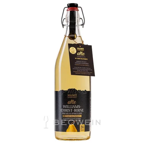Alte Williams-Christ-Birne 1,0L - Edler Birnenschnaps aus Österreich mit 36 % vol. Ideal für besondere Anlässe oder zum Verschenken. Genießen Sie den vollmundigen Geschmack und die hohe Qualität dieses klassischen Schnapses.