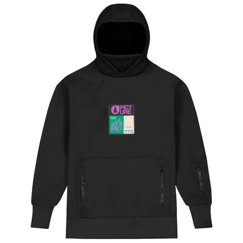 Picture Herren Parker Hoodie - Schwarz, Größe S - Hochwertiger Softshell-Hoodie mit integriertem Halswärmer, windabweisend und ideal für Outdoor-Aktivitäten.