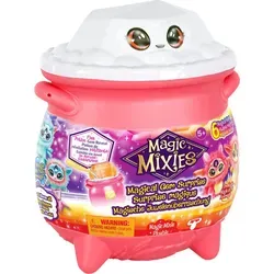 COOKEEZ MAKERY Magic Mixies Feuermagie-Zauberkessel - Zaubertricks: Erlebe die magische Enthüllung eines Mixie-Stofftiers aus sprudelndem Kessel, inklusive leuchtendem Zauberring und zwei Sammelvarianten!