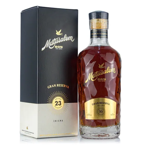 Matusalem Gran Reserva 23 - Exklusiver Rum - Hochwertiger Rum aus der Dominikanischen Republik, 23 Jahre gereift in Bourbon-Fässern, mit Aromen von Vanille und reifen Pflaumen, ideal für puren Genuss oder Cocktails.