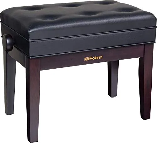 Roland RPB-400 RW Klavierbank - Hochwertige Klavierbank aus massiver Holzkonstruktion, höhenverstellbar mit komfortablem Sitzpolster und integriertem Notenfach - ideal für Pianisten und Keyboarder.