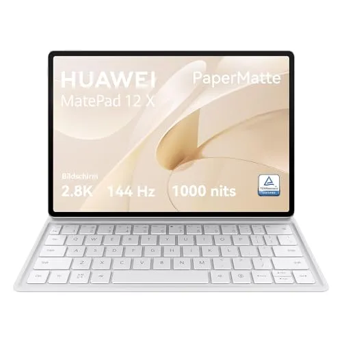 Huawei Matepad 12X - 12 Zoll Tablet mit 256 GB, stilvolles Design in Weiß und inklusive Tastatur для удобного ввода