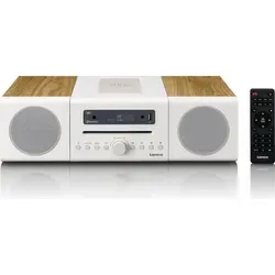 Lenco MC-375WHWD - HiFi Stereo-Set mit DAB+ und Bluetooth - Erleben Sie hochwertigen Klang im eleganten Holz-Design. Mit DAB+ Radio, Bluetooth und kabelloser Ladestation ist die Lenco MC-375WHWD perfekt für stilbewusste Musikliebhaber. Ideal für jedes Wohnzimmer!
