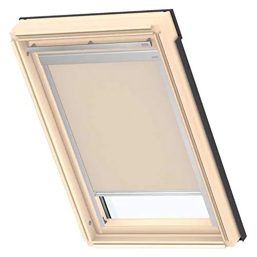 VELUX Original Dachfenster Verdunkelungsrollo Classic, Beige, für P06 - Seitenzug- & Springrollos, manuelle stufenlose Positionierung für nahezu vollständige Verdunkelung, ideal für den einfachen Einbau in VELUX Dachfenster.