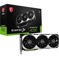 MSI VENTUS GeForce RTX 4090 3X 24G OC - Hochleistungs-Grafikkarte - Grafikkarten der Spitzenklasse: Erleben Sie beeindruckende 4K-Gaming mit 24 GB GDDR6X und 16384 CUDA-Kernen für ultimative Leistung und Grafikqualität.