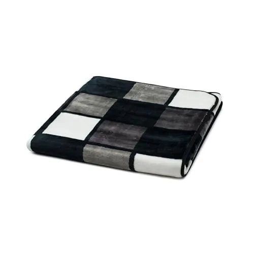 Gözze Kuscheldecke Antigua 150x200 cm - Anthrazit/Schwarz/Weiß - Bettdecken: Superweiche Kuscheldecke mit Cashmere-Feeling, ideal zum Einkuscheln oder als Sofaüberwurf. Hohe Stoffdichte von 500 g/m² für erstklassige Wärmespeicherung und Feuchtigkeitsausgleich.